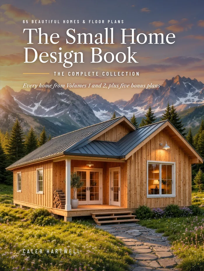 Front cover of The Small Home Design Book: The Complete Collection: 65 Beautiful Homes & Floor Plans by Caleb Hartwell